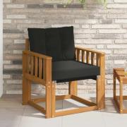 vidaXL 2 Stycke Utomhussoffset Massivt Akaciaträ och Textilene