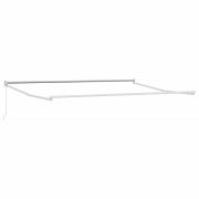 vidaXL Manuell utdragbar markisram Vit 4 x 2 m Aluminium