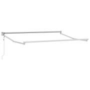 vidaXL Elektrisk utdragbar markisram Vit 2,5 x 2 m Aluminium