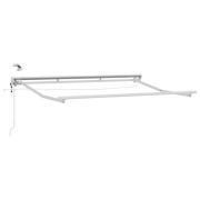 vidaXL Elmarkisram med LED-lampor Vit 2,5 x 2 m Aluminium