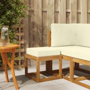 vidaXL Utomhuspall Massivt Akaciaträ Naturfärg