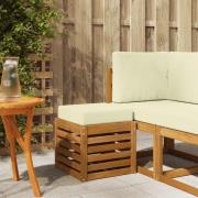 vidaXL Utomhuspall Massivt Akaciaträ Naturfärg