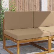 vidaXL Utomhus Soffa Kudde 2 pcs Taupe Polyester