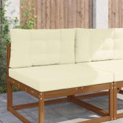 vidaXL Utomhus Soffa Kudde 2 pcs Kräm Polyester
