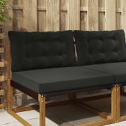vidaXL Utomhus Soffa Kudde 2 pcs Svart Polyester