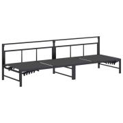 vidaXL Solstol Svart 200 x 62 x 59,5 cm Textilene