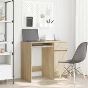 vidaXL Skrivbord sonoma ek 86x49x76 cm konstruerat trä