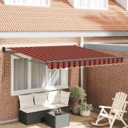 vidaXL Markis infällbar orange och brun 3x2,5 m tyg&aluminium