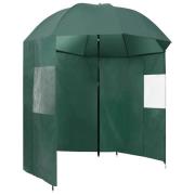 vidaXL Parasoll för fiske grön 220x185 cm