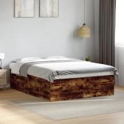 vidaXL Sängram rökfärgad ek 150x200 cm konstruerad trä