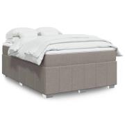 vidaXL Ramsäng med madrass taupe 140x190 cm tyg