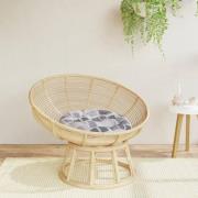 vidaXL Rund dyna grårutig Ø 60 x11 cm oxfordtyg