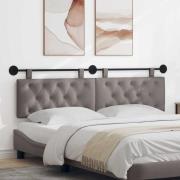 vidaXL Hängande sänggavel Taupe Tyg