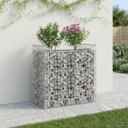 vidaXL Gabion upphöjd säng Silver 50 x 100 x 100 cm Galvaniserat Stål