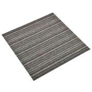 vidaXL Matta 20 pcs Randig antracit 50 x 50 cm 100% Polypropen