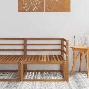 vidaXL Utehörnsoffa Naturfärg 83 x 83 x 73 cm Massivt Akaciaträ