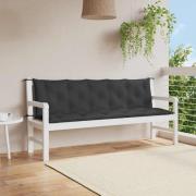 vidaXL Bänkdyna för trädgården svart 180x(50+50)x7 cm oxfordtyg