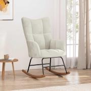 vidaXL Gungstol gräddvit sammet