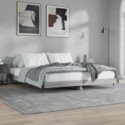 vidaXL Sängram grå sonoma 200x200 cm konstruerat trä