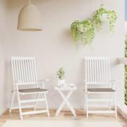 vidaXL Stolsdynor 2 st taupe 40x40x4 cm oxfordtyg