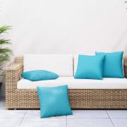 vidaXL Spridda Kuddar Enfärgad 4 pcs Turkos 50 x 50 cm Polyester Tyg