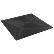 vidaXL Väggpaneler Stjärna 24 pcs Svart Star 50 x 50 cm XPS Skum