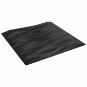 vidaXL Väggpaneler 48 pcs Svart Sten 50 x 50 cm XPS Skum