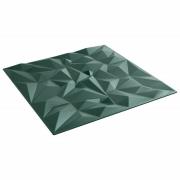 vidaXL Väggpaneler 12 pcs Amethyst Grön 50 x 50 cm XPS Skum