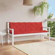 vidaXL Bänkdyna för trädgården röd 180x(50+50)x7 cm oxfordtyg