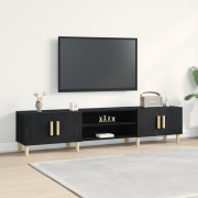 vidaXL TV-skåp Svart Ek 180 x 31,5 x 40 cm Konstruerat trä