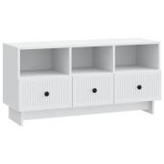 vidaXL TV-skåp med låda Vit 102 x 34,5 x 50 cm Konstruerat trä