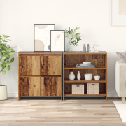 vidaXL Sideboard 2 pcs Gammalt trä 70 x 41 x 75 cm Konstruerat trä