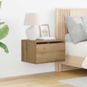 vidaXL Väggmonterad sänggavel med låda Artisan Ek 50 x 36 x 30 cm