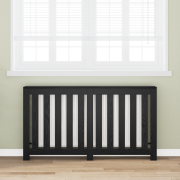 vidaXL Radiatorlock Svart Ek 149 x 20 x 82 cm Konstruerat trä