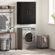 vidaXL Väggskåp Svart Ek 69,5 x 34 x 90 cm Konstruerat trä