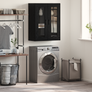 vidaXL Sideboard Svart Ek 69,5 x 34 x 90 cm Konstruerat trä