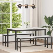 vidaXL Matbord Vit 140 x 80 x 75 cm Massiv furu