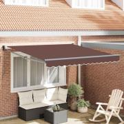 vidaXL Markis manuellt infällbar 300x250 cm brun