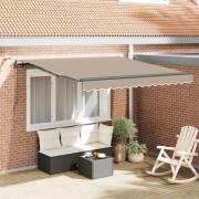 vidaXL Markis tyg med Beige 350 x 250 cm Polyester
