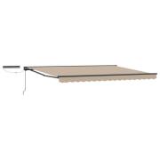 vidaXL Elektrisk Retraktabel Markis Beige och Antracit 4,5 × 3 m