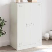 vidaXL Skänk vit 67x39x107 cm stål