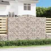 vidaXL Gabioner bågformade 5 st 300x30x200/220 cm galvaniserat järn