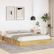 vidaXL Sängram utan madrass 160x200 cm massivt trä ek