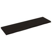 vidaXL Vägghylla mörkbrun 140x40x(2-4) cm behandlad massiv ek