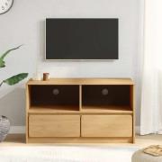 vidaXL Tv-bänk SAUDA ek 99x43x55 cm massiv furu