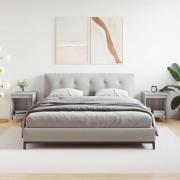 vidaXL Sängbord 2 st grå sonoma 40x35x50 cm konstruerat trä