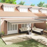 vidaXL Markis tyg med Beige 600 × 300 cm Polyester