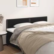 vidaXL Sänggavlar svart 160x5x78/88 cm konstläder