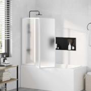 Bad- & duschvägg 117x120 cm 3-paneler vikbar