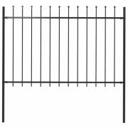 vidaXL Trädgårdsstaket Woerden med spjutspets stål 181x120 cm svart
